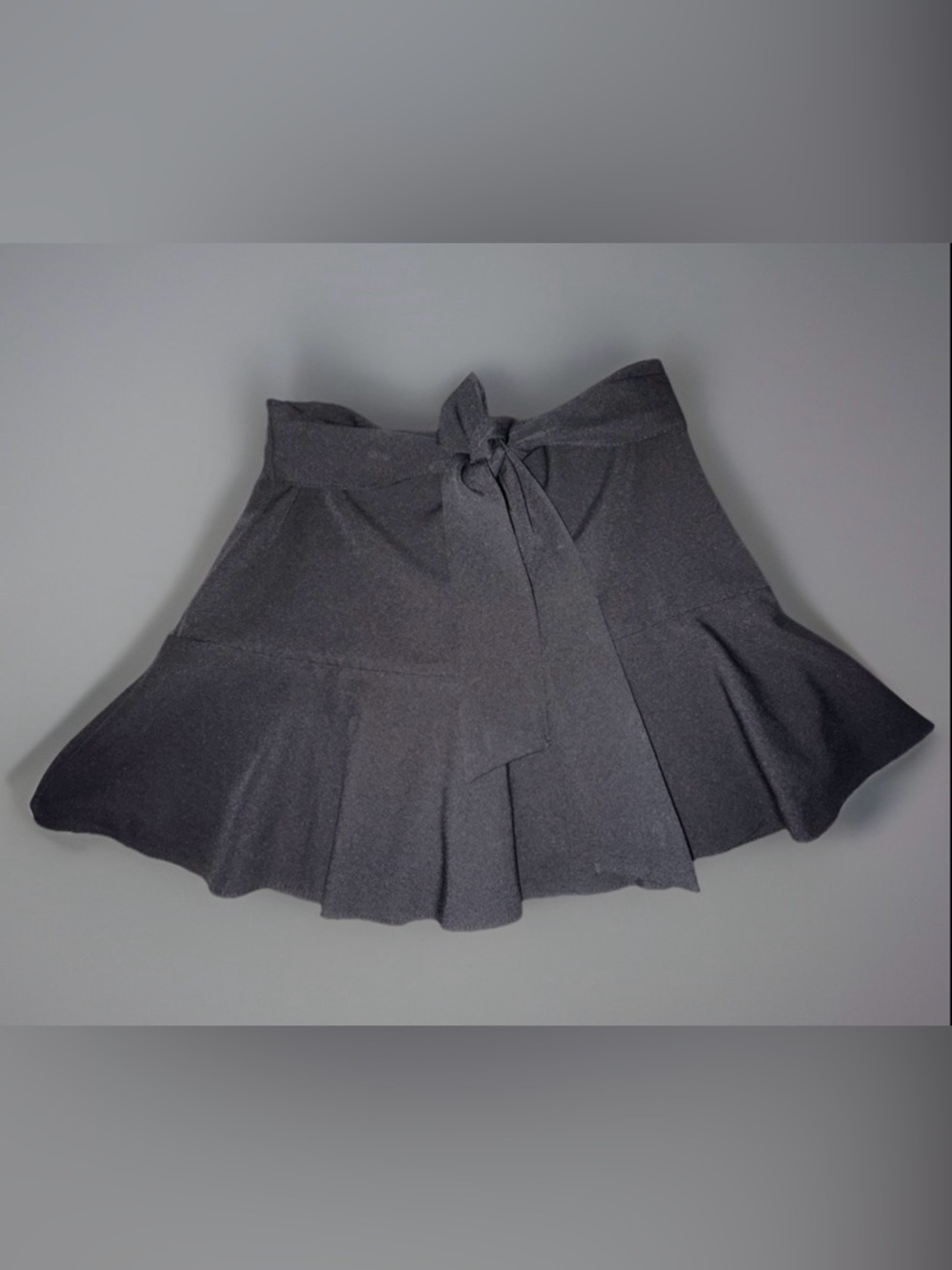 Zara Black Mini Skort with Tie Waist